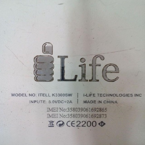فایل فلش شرکتی تبلت I-life ITELL K3300  با پردازشگر Spreadtrum (SPD)